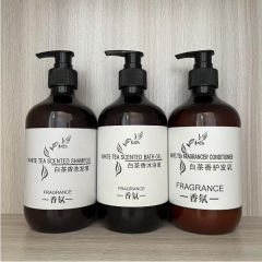 洗发水沐浴露护发素300ml/500ml按压瓶装酒店专用洗护产品（白茶香型）