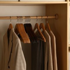 酒店服装店衣架裤架原木色木衣架裤架厂家批发